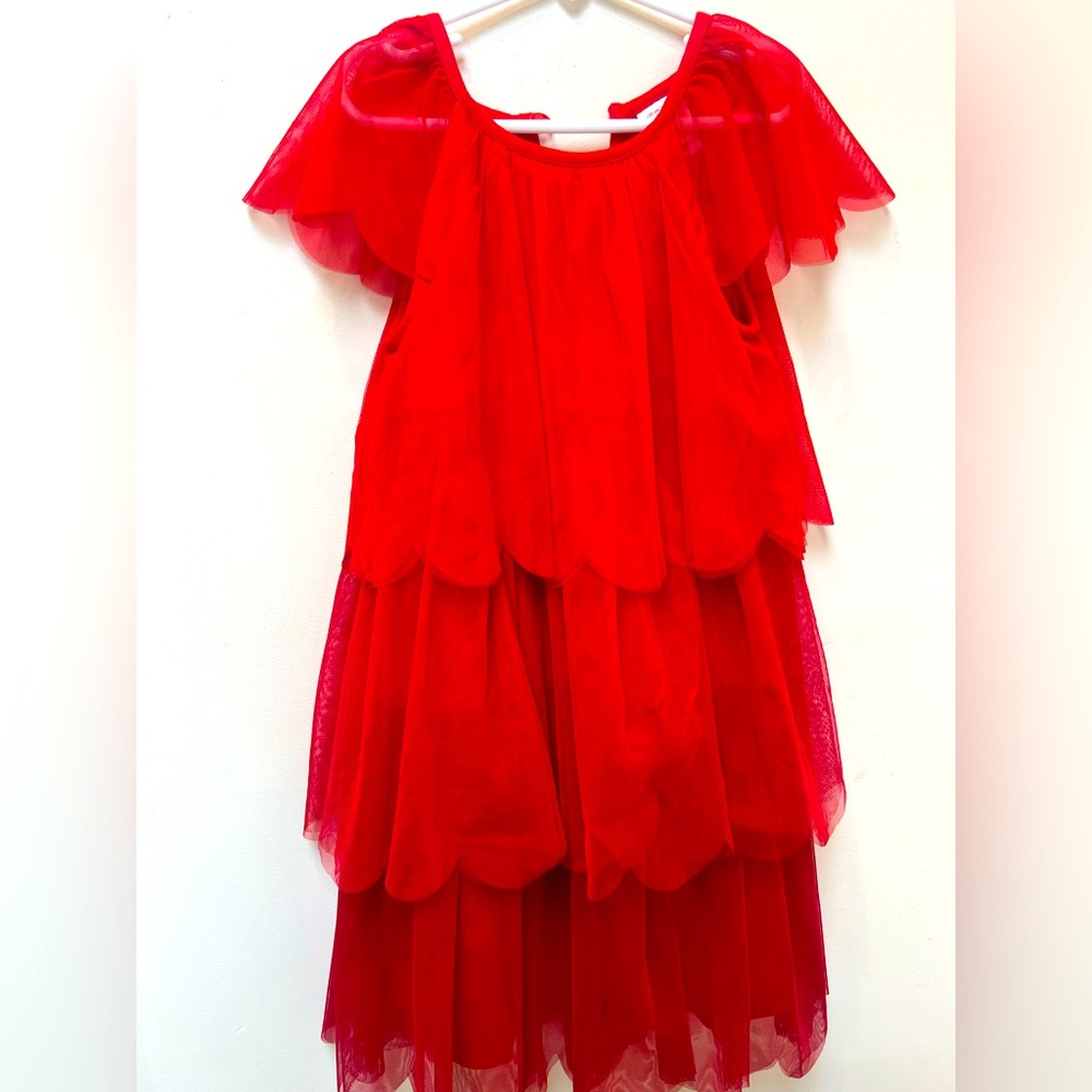 Hanna Andersson Red Tulle Tiered Dress